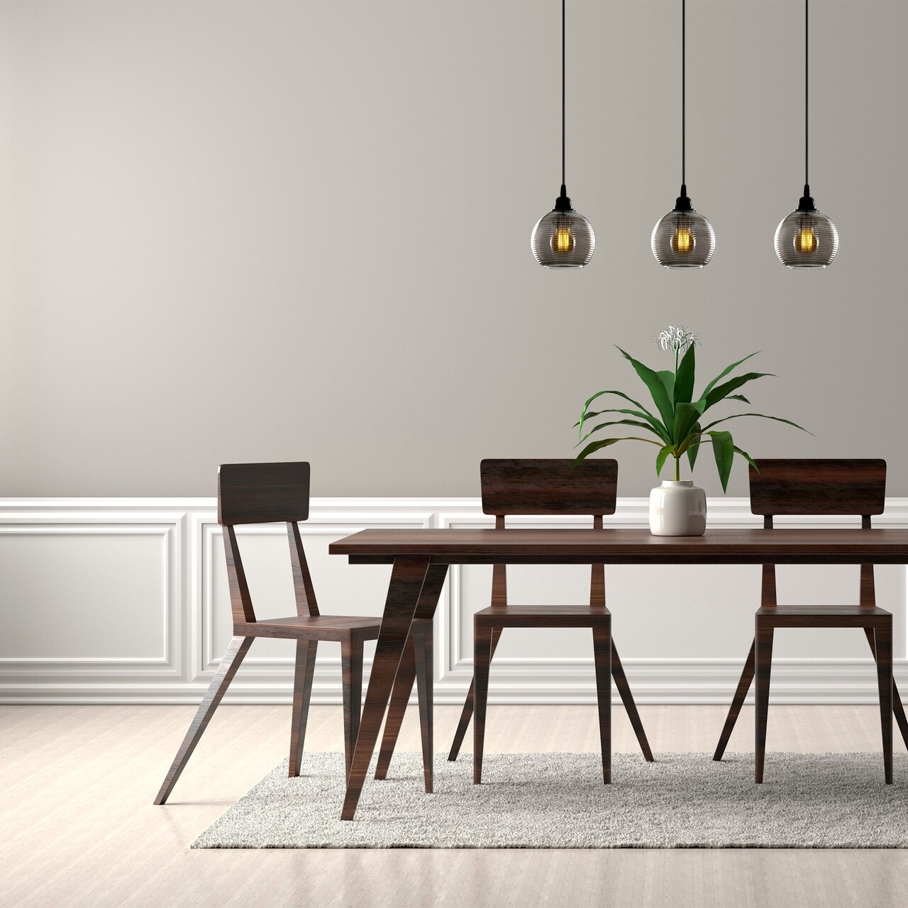 Candelabru, Opviq, Smoked - 033, E27, 60 W, metal/sticla - imagine 7